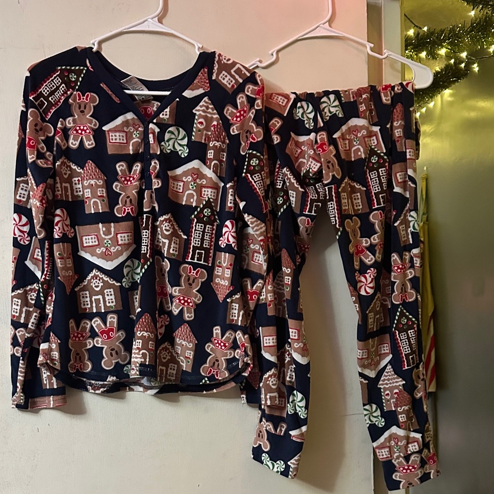 Disney Gingerbread House Pajama Set - Navy and Multicolor